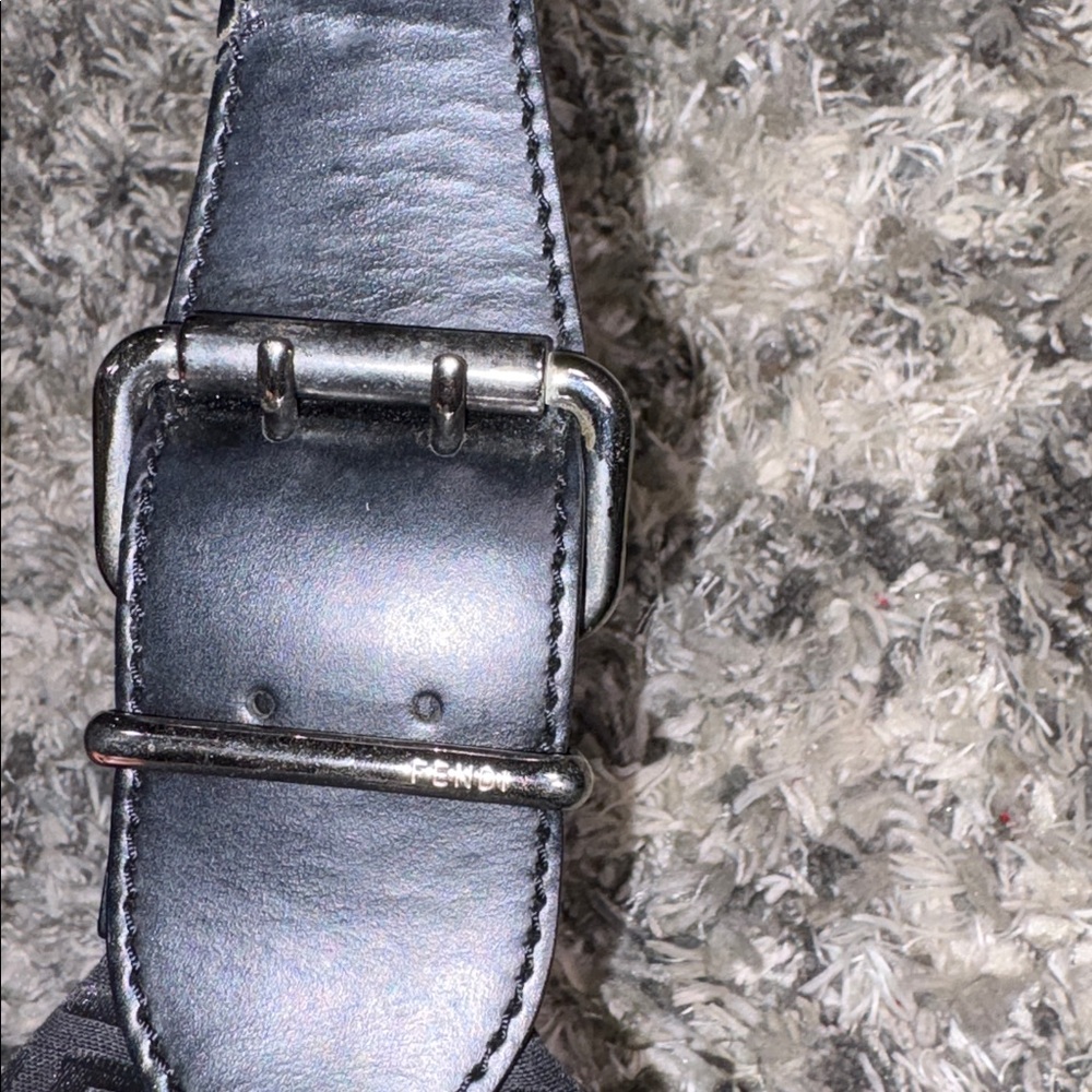 Fendi Black FF Monogram Saddle Bag - Picture 10 of 16